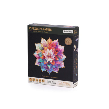 Rowood Wooden Jigsaw Puzzle, Mystic Mandala Flower