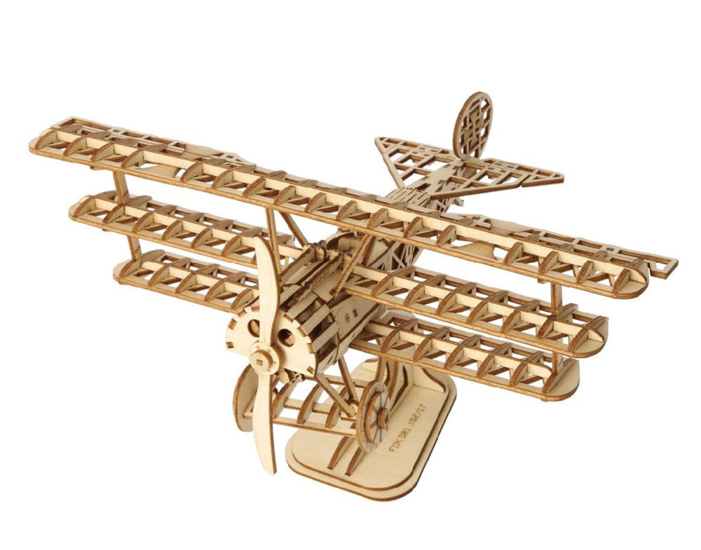 Rolife 3D Wooden Puzzle, Bi-Plane