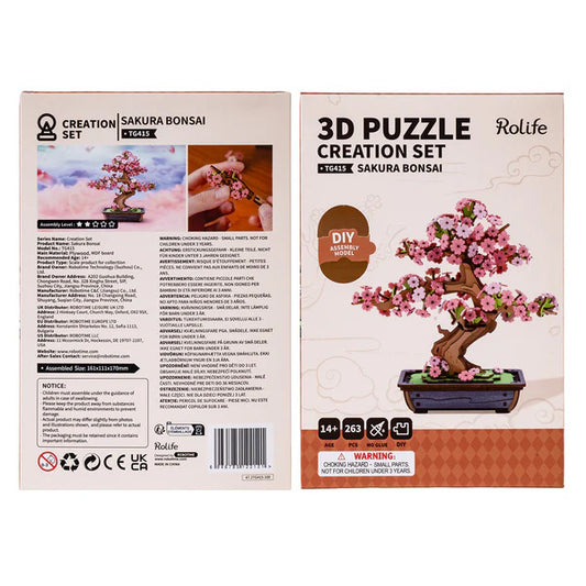 Rolife 3D Wooden Puzzle, Sakura Bonsai