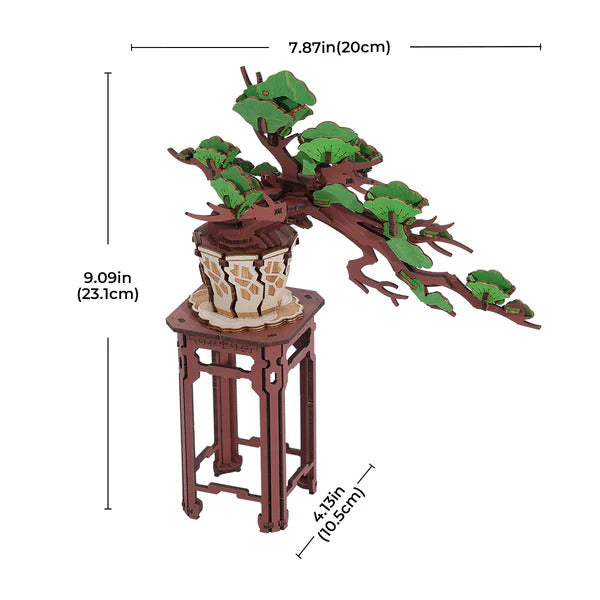 Rolife 3D Wooden Puzzle, Evergreen Bonsai