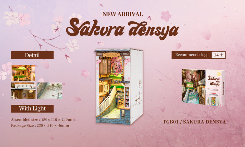Rolife DIY Book Nook, Sakura Densya