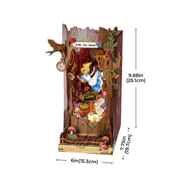 Rolife DIY Book Nook, Fall into Wonder Alice Adventure
