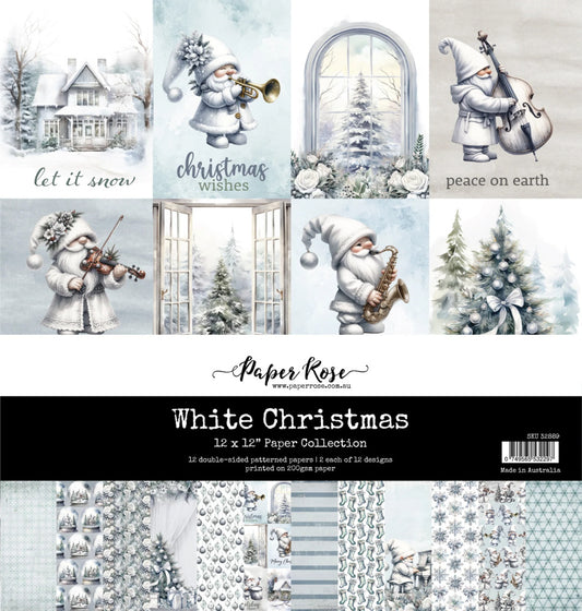 Paper Rose Studio - 12x12 Paper Pack - White Christmas