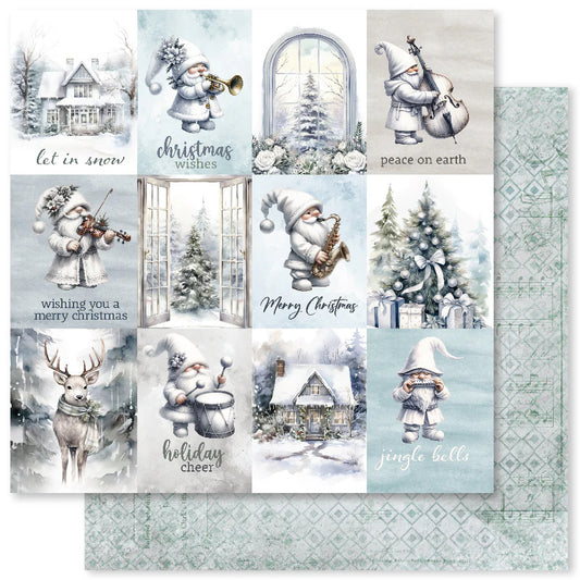 Paper Rose Studio - 12x12 Designer Paper - White Christmas - A