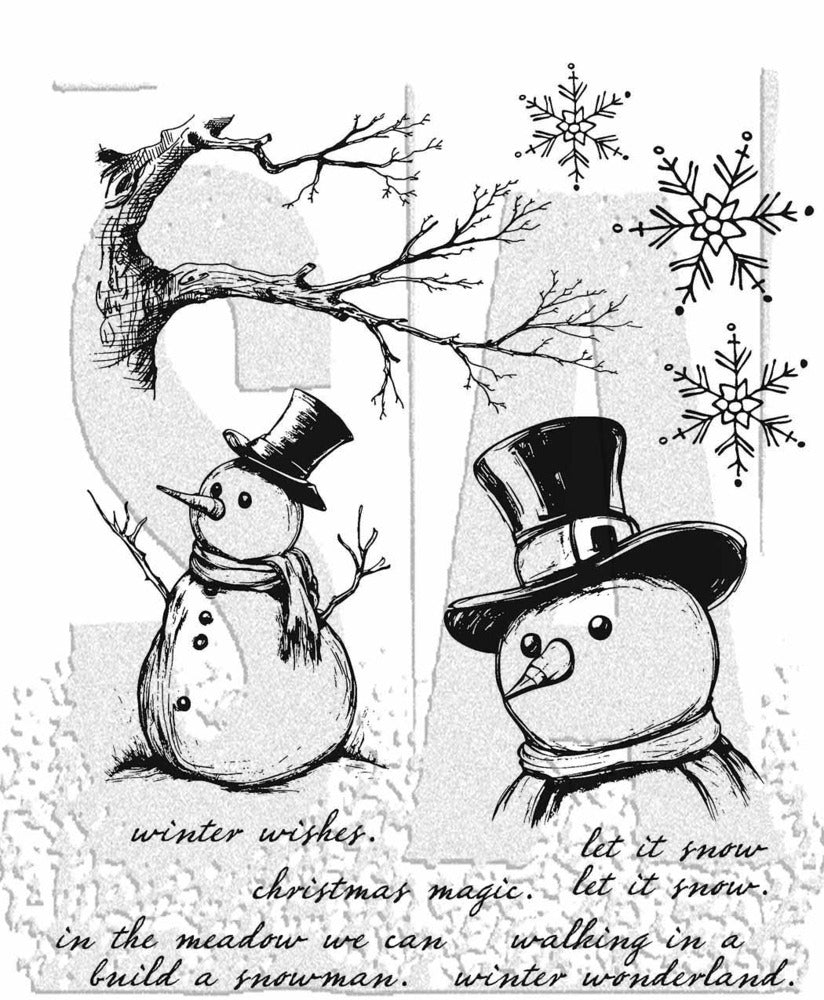 Stampers Anonymous - Tim Holtz - Stamp - Mr. Frostie