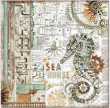 Stamperia - 12x12 Designer paper - Sea World Seahorse