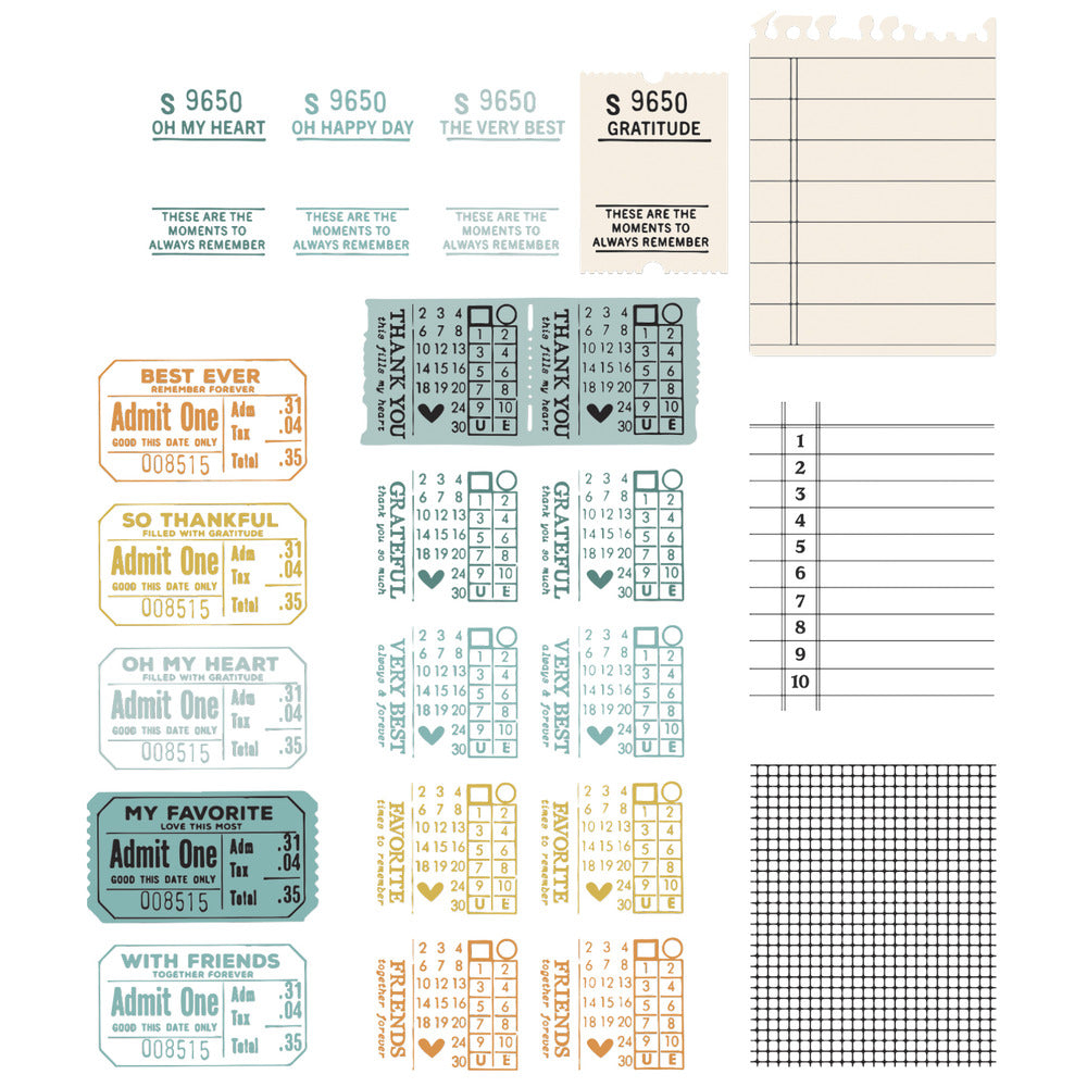 49 & Market / Sizzix - Stamps With Framelits - Forever Journal Essentials