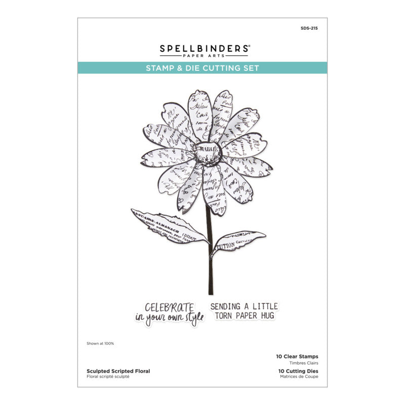 Keepsake Studios - Stamp & Die Set - Sculpted Scripted Floral