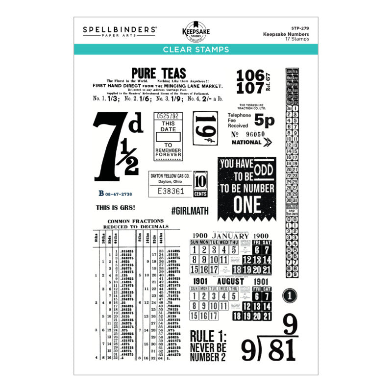 Keepsake Studios - Clear Stamp - Keepsake Numbers