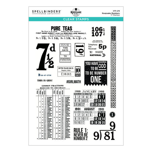 Keepsake Studios - Clear Stamp - Keepsake Numbers
