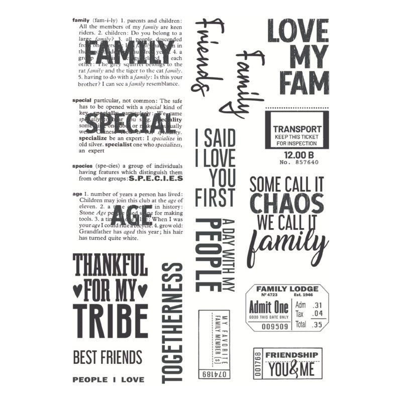 Keepsake Studios - Clear Stamp - Family & Friends