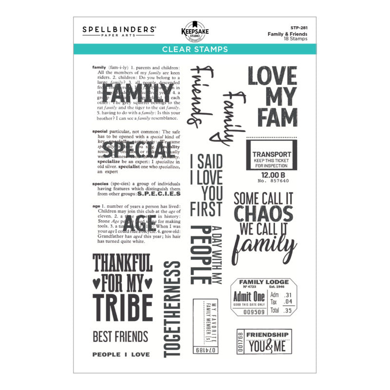 Keepsake Studios - Clear Stamp - Family & Friends
