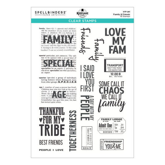 Keepsake Studios - Clear Stamp - Family & Friends