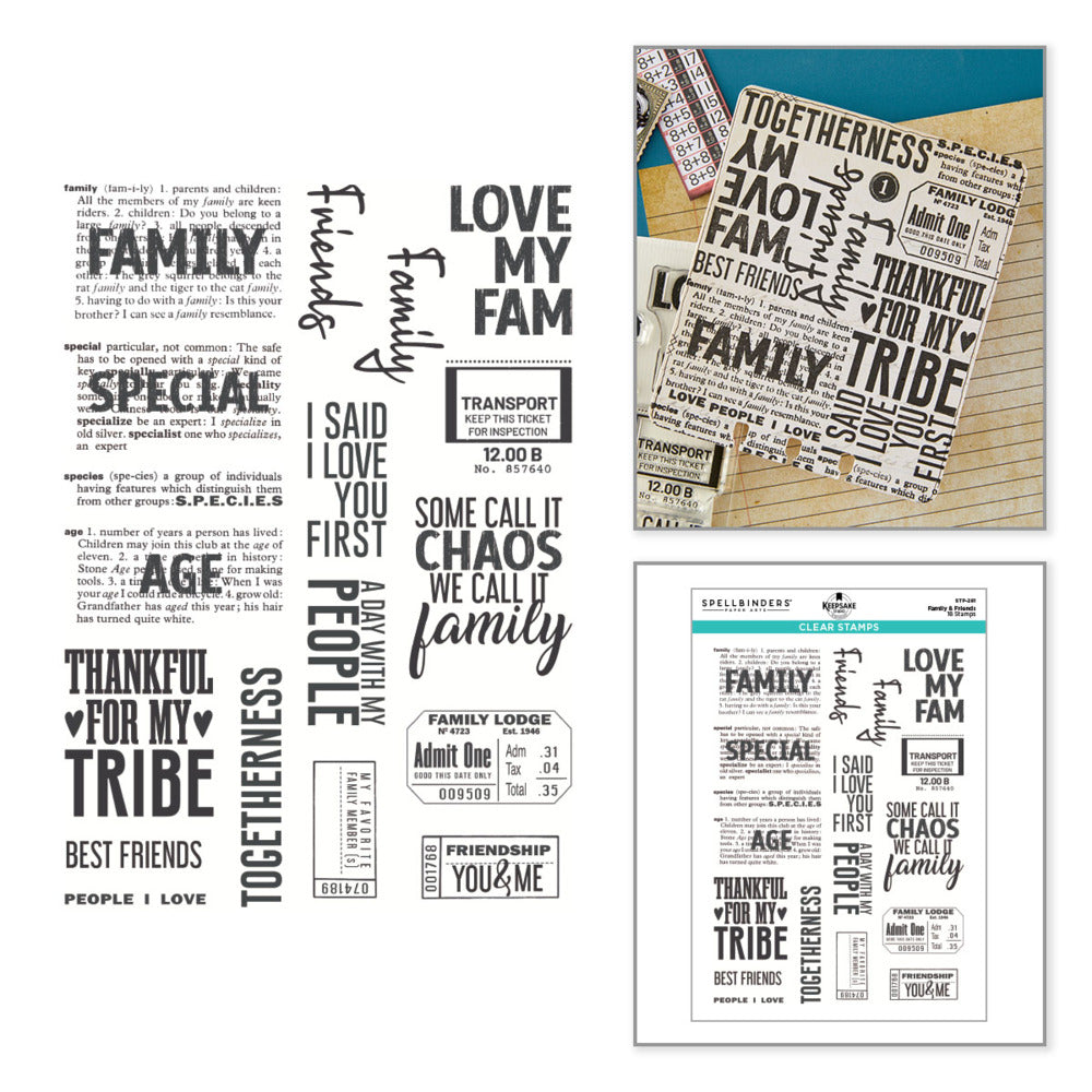 Keepsake Studios - Clear Stamp - Family & Friends