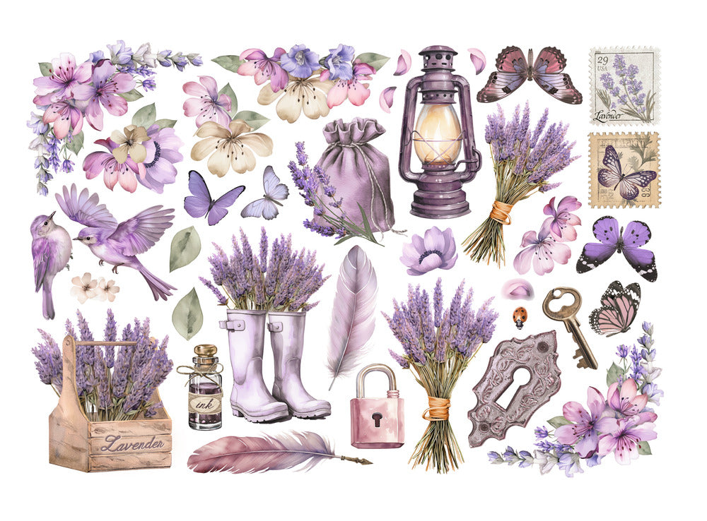 Stamperia - Ephemera - Lavender