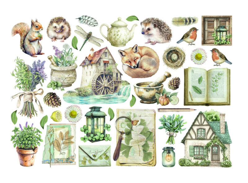 Stamperia Herbarium Silvae - Adhesive Ephemera