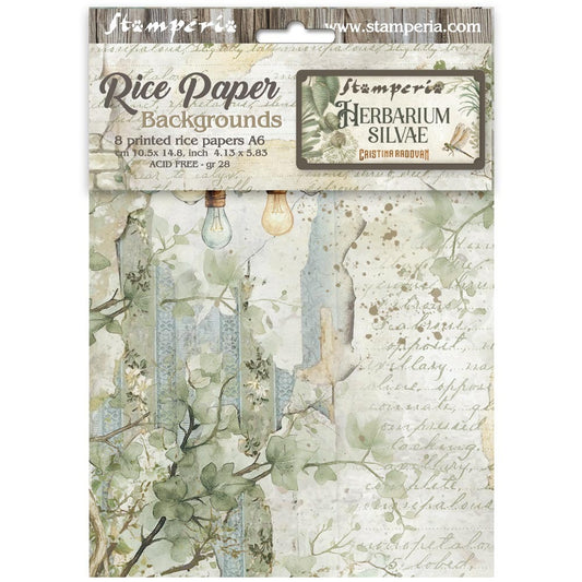 Stamperia Herbarium Silvae - A6 Rice Paper Backgrounds