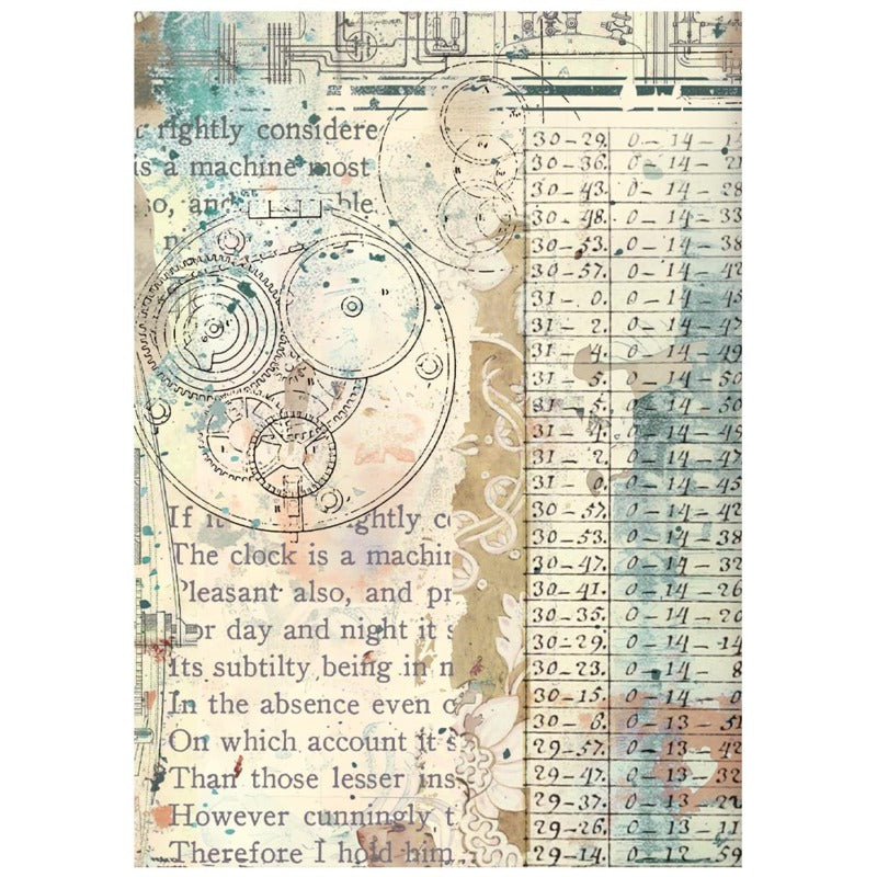 Stamperia Garden of Time - Mini Rice Papers Backgrounds