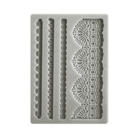 Stamperia Silicone Mould - Sunflower Art - Laces and Borders