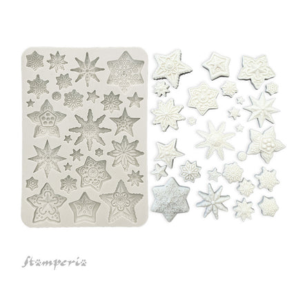Stamperia - Silicone Mould - Gear Up For Christmas - Stars