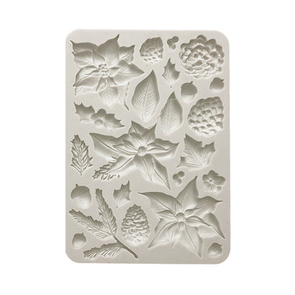 Stamperia - Silicone Mould - The Nutcracker - Poinsettia And Pinecones