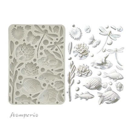 Stamperia - Silicone Mould - Forest - Fish & Dragonfly