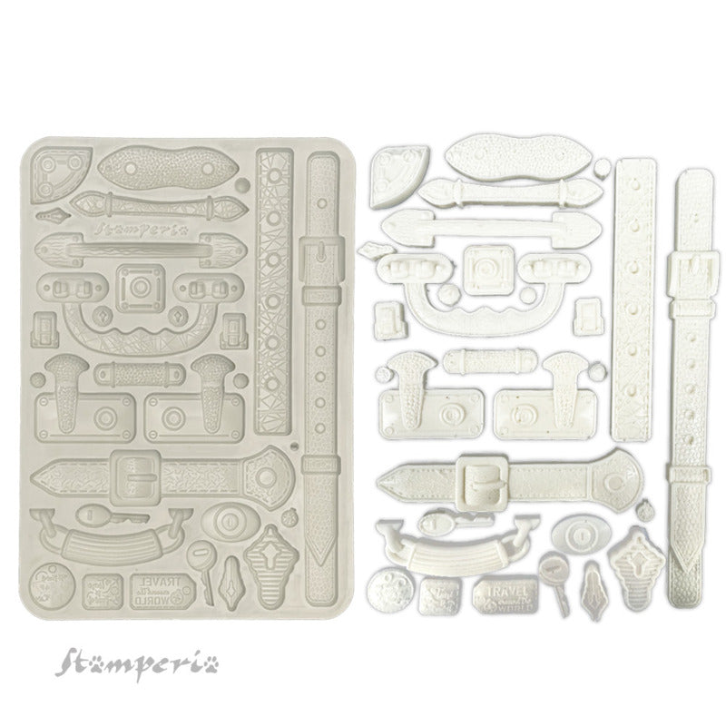 Stamperia - Silicone Mould - Art of Travelling - Belts and Buckles