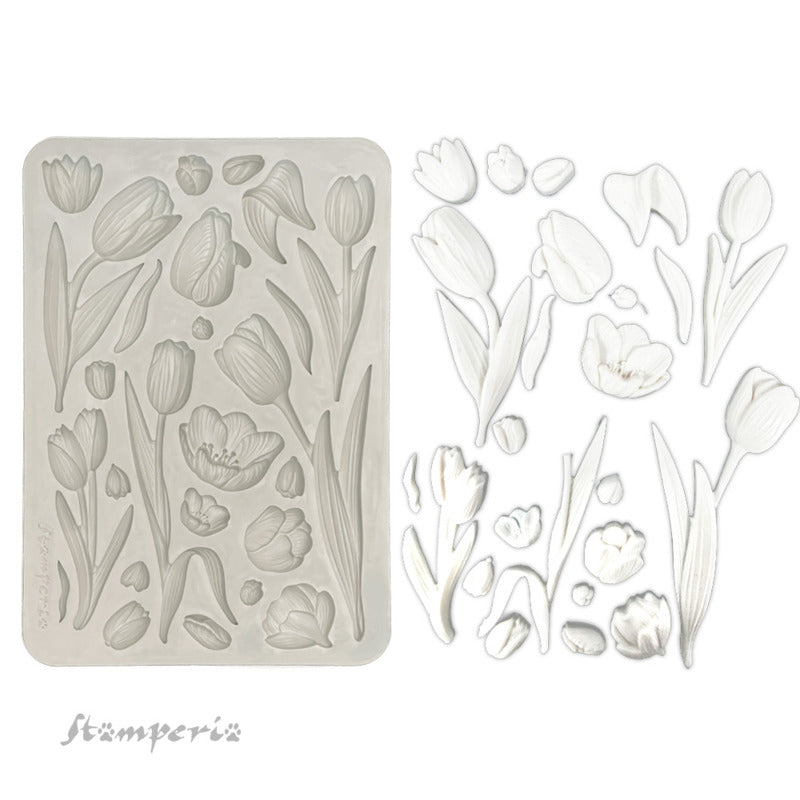 Stamperia - Silicone Mould - Art of Travelling - Tulips