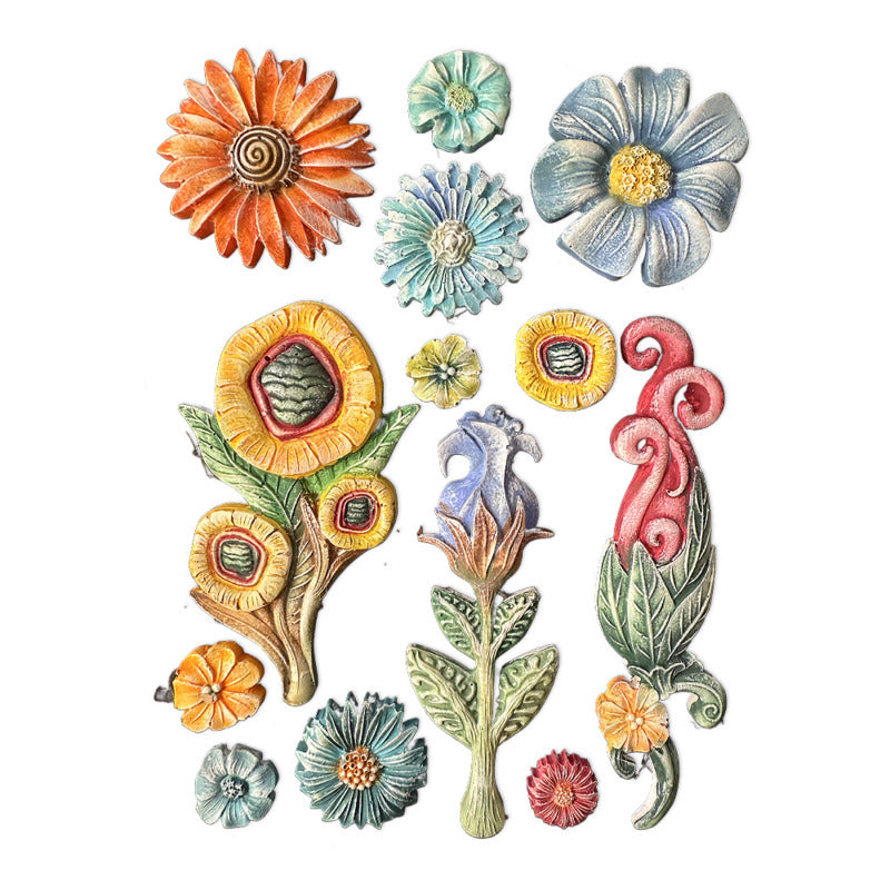 Stamperia Furry Friends - Silicone Mould - Flowers