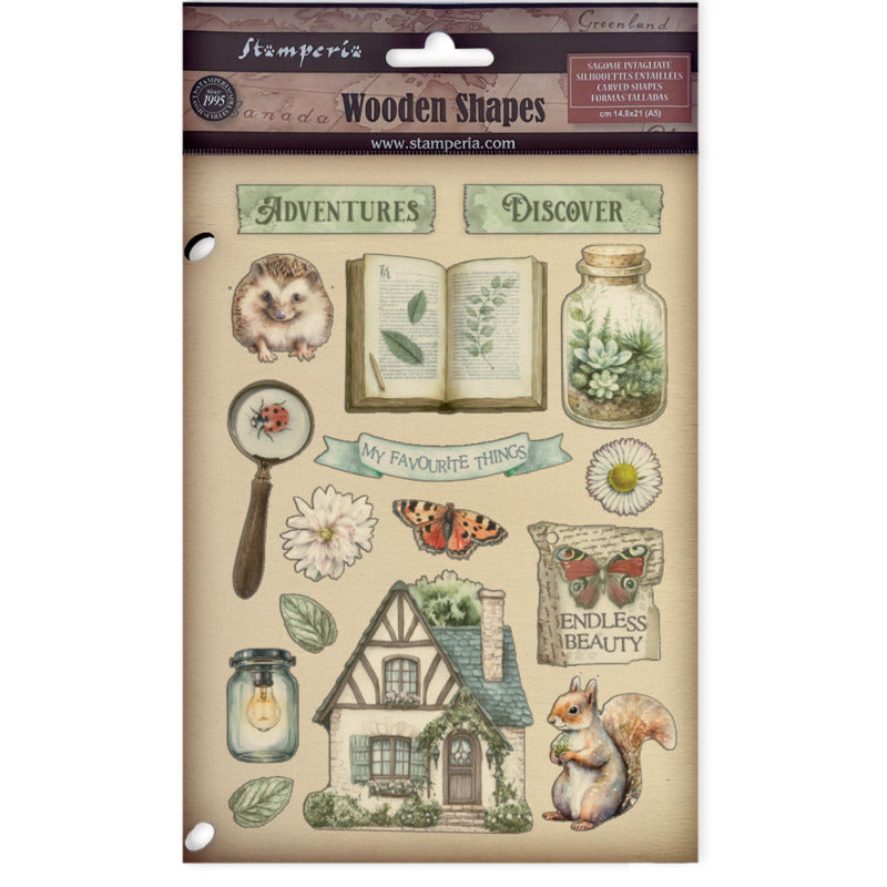 Stamperia Herbarium Silvae - Wooden Shapes