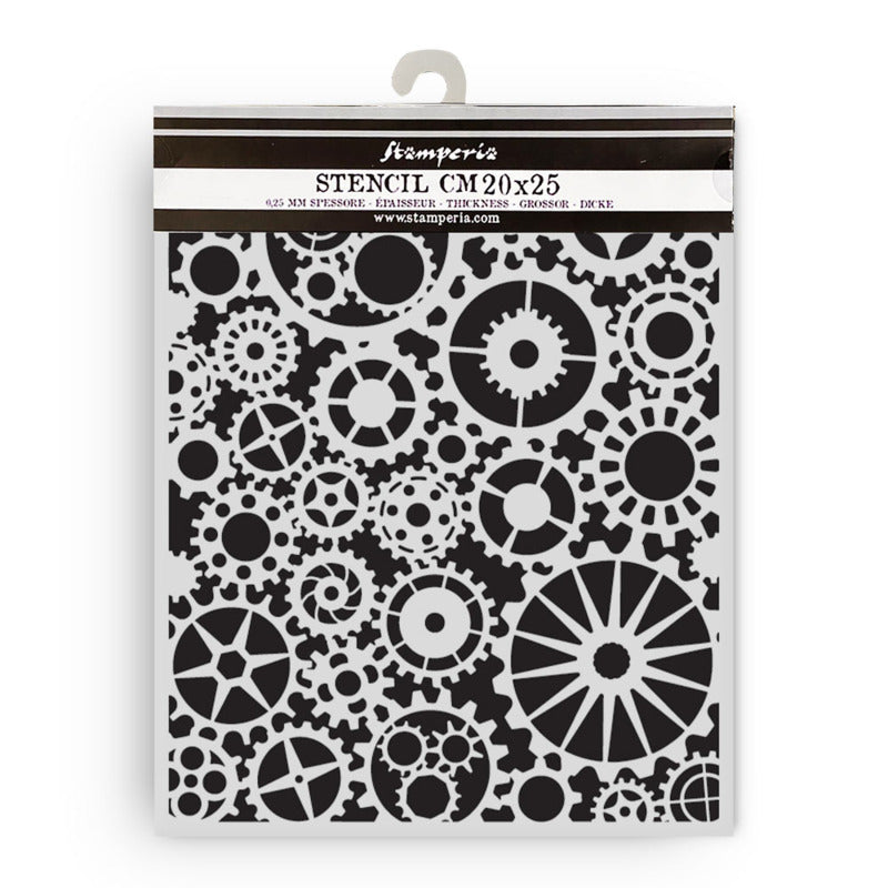 Stamperia Voyages Fantastiques - Thick Stencil - Gears Pattern