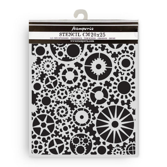 Stamperia Voyages Fantastiques - Thick Stencil - Gears Pattern