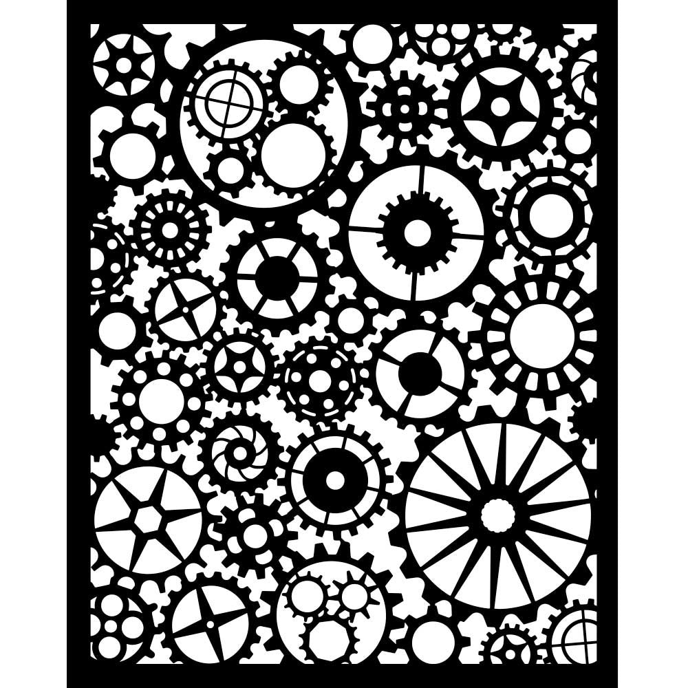 Stamperia Voyages Fantastiques - Thick Stencil - Gears Pattern
