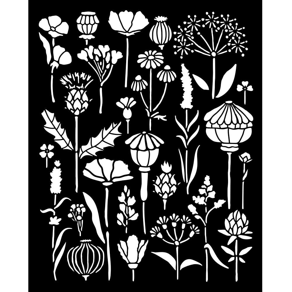 Stamperia Herbarium Silvae - Media Stencil - Herbarium