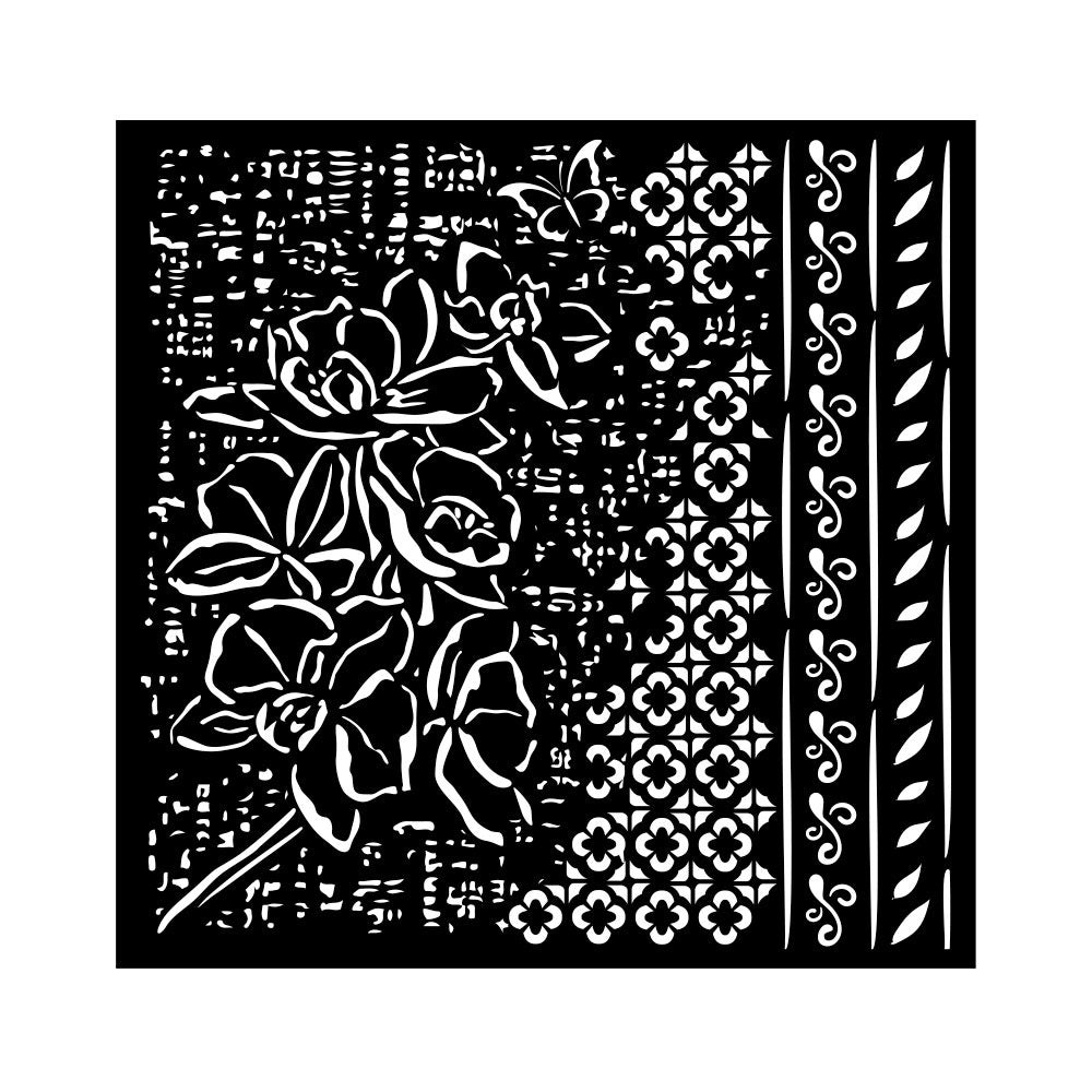 Stamperia - Thick Stencil - Orchids and Cats - Orchid Pattern