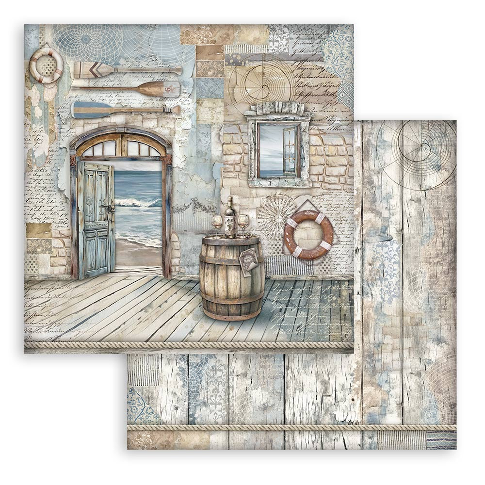 Stamperia Silent Sea - 12x12 Designer Paper - Barrel