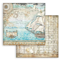 Stamperia Songs of the Sea 12x12 Paper - Sailing Ships