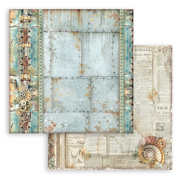 Stamperia Songs of the Sea 12x12 Paper - Mechanism Border