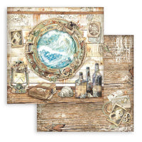 Stamperia Songs of the Sea 12x12 Paper - Portholes