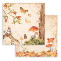Stamperia 12X12 Paper- Woodland - Mushrooms
