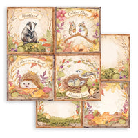 Stamperia 12X12 Paper- Woodland - 4 Cards