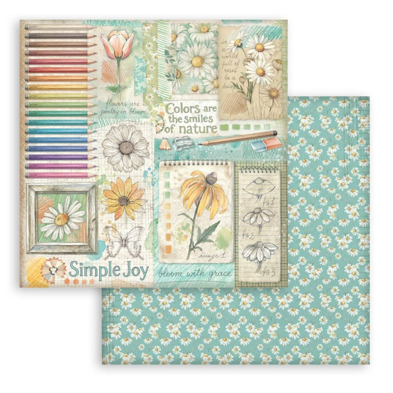 Stamperia Daisy Art - 12x12 Paper Pack
