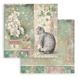 Stamperia - 12x12 Paper Pad - Orchids and Cats