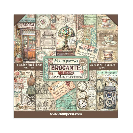 Stamperia - 8x8 Paper Pack - Brocante Antiques