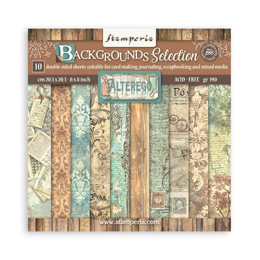 Stamperia - 8x8 Paper Pack - Backgrounds - Alteregio