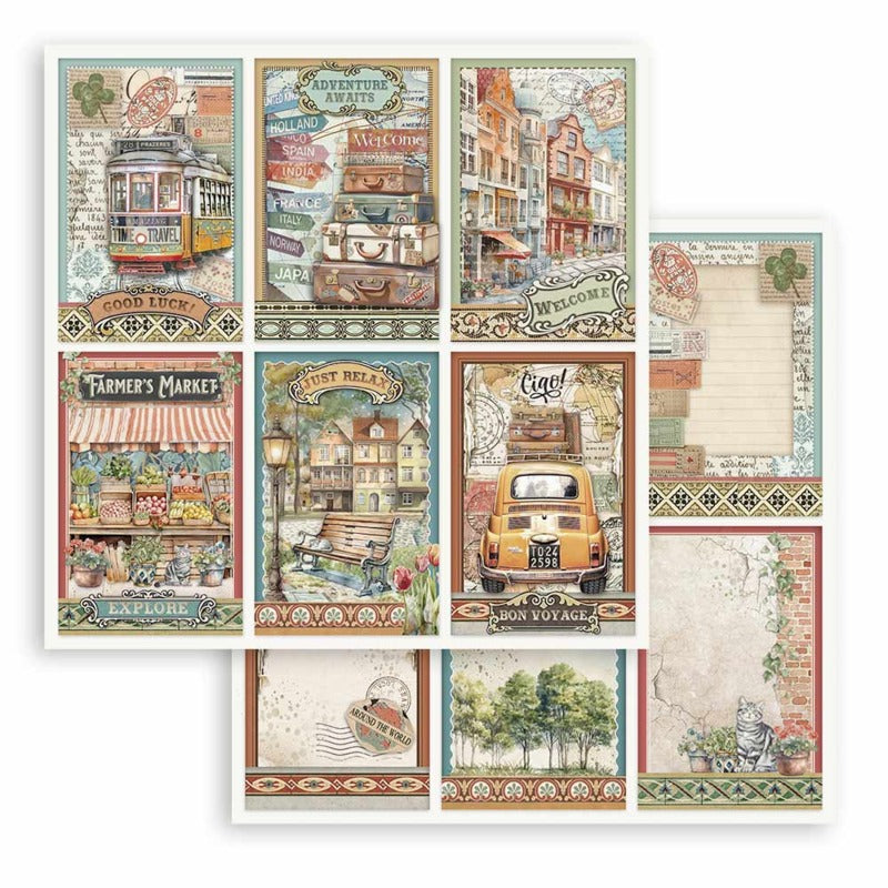 Stamperia - 8x8 Paper Pack - Art of Travelling