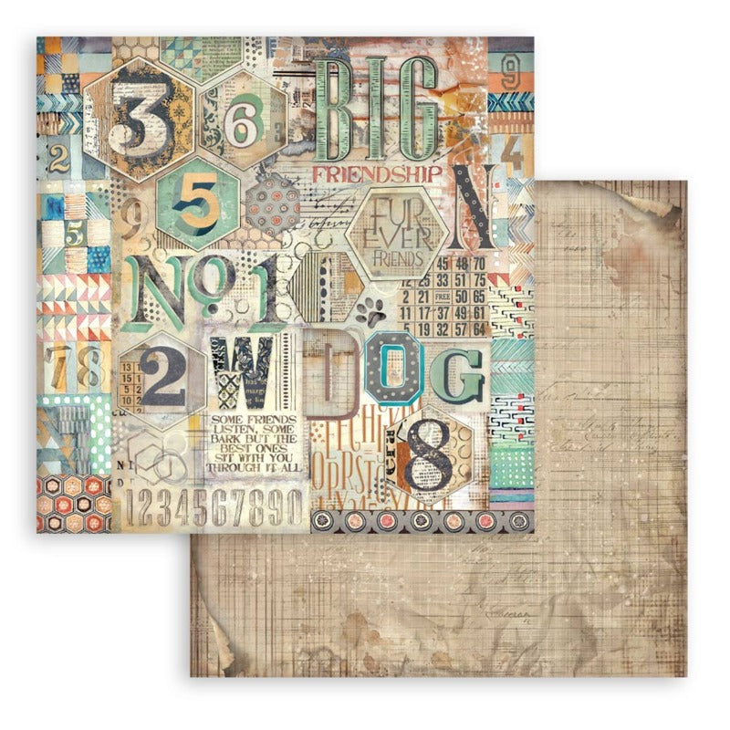 Stamperia Furry Friends - 8x8 Backgrounds