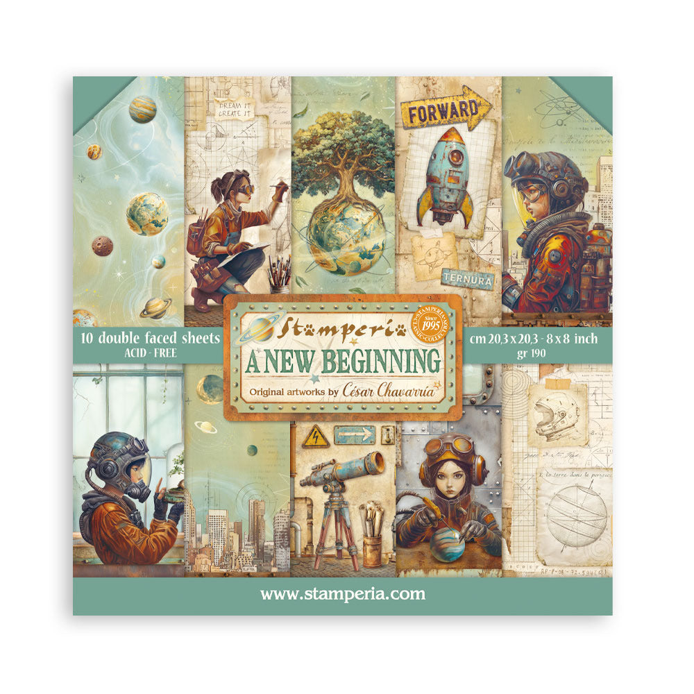 Stamperia A New Beginning - 8x8 Paper Pack
