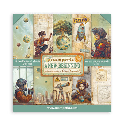 Stamperia A New Beginning - 8x8 Paper Pack