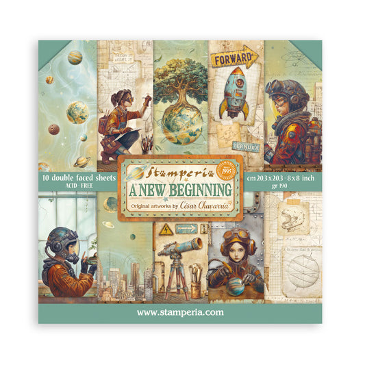 Stamperia A New Beginning - 8x8 Paper Pack